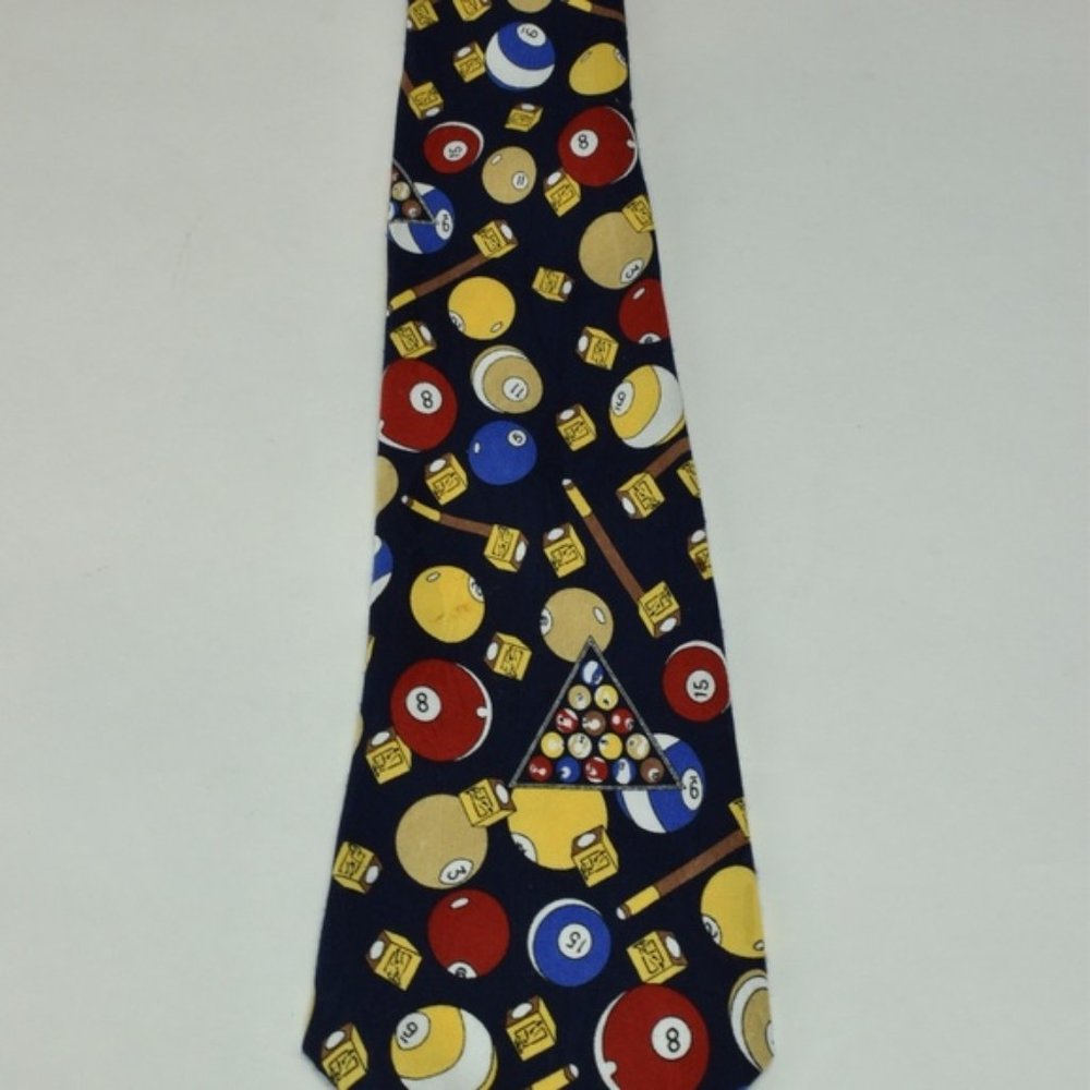 Renaissance Hand Made 8 Ball Pool Men's Neck Tie